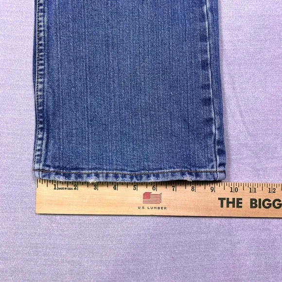 American Eagle Outfitters Mens Bootcut Jeans Medium Wash 34x34 Blue Denim - Picture 15 of 16